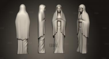 Скульптура скорбящей женщины 3d stl модель для ЧПУ