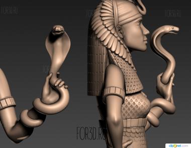 Статуя египетская Хатхор 3d stl модель для ЧПУ