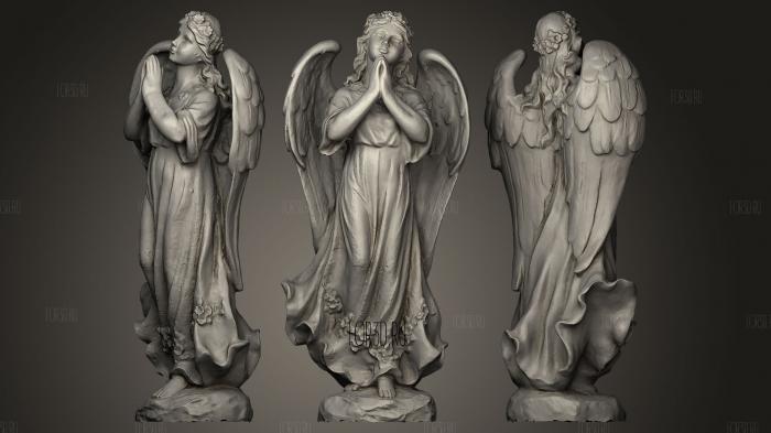angel with clasped hands stl model for CNC