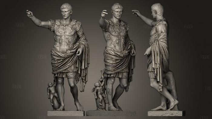 Augustus of Prima Porta stl model for CNC