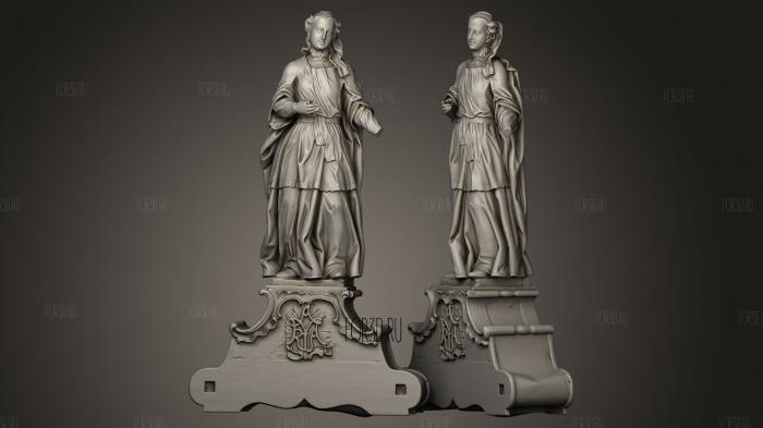 Baroque sculpture No 9 from Krzeszw Abbey stl model for CNC