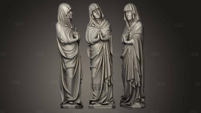 Gothic sculpture No 2 from Krzeszw Abbey stl model for CNC