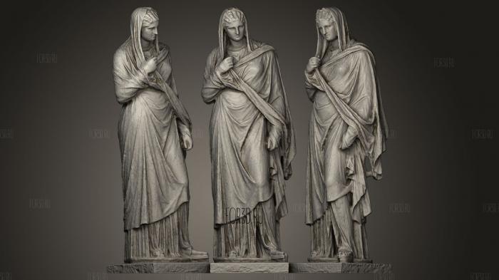 Herculaneum Woman Large stl model for CNC
