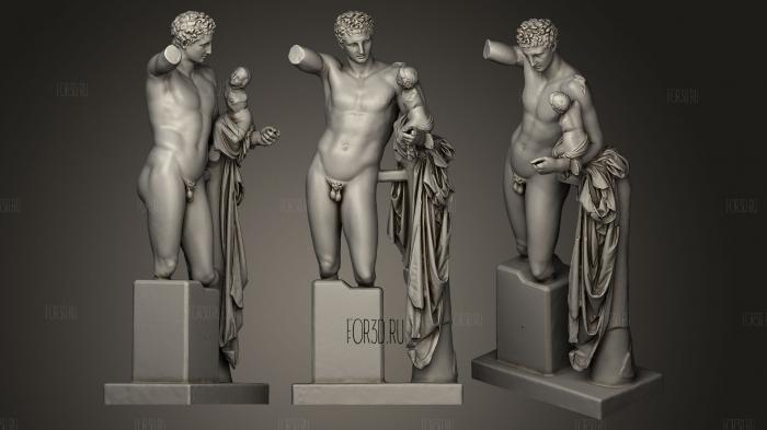 Hermes of Praxiteles stl model for CNC