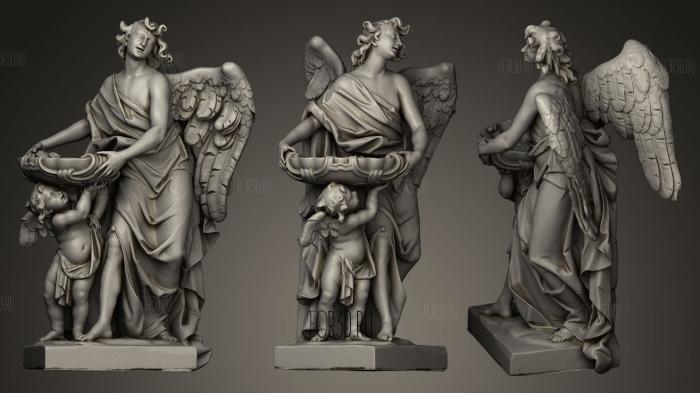 Holy Water Font from the Marian Temples Trail stl model for CNC