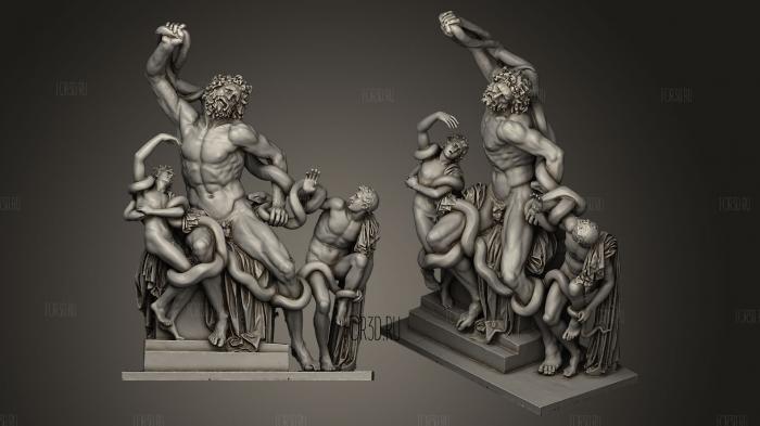 laocoon and his sons stl model for CNC