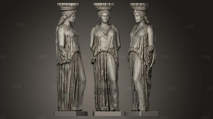 Maiden Kore Caryatid British Museum stl model for CNC