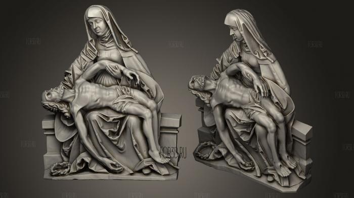 Pieta from the Marian Temples Trail 2 stl model for CNC