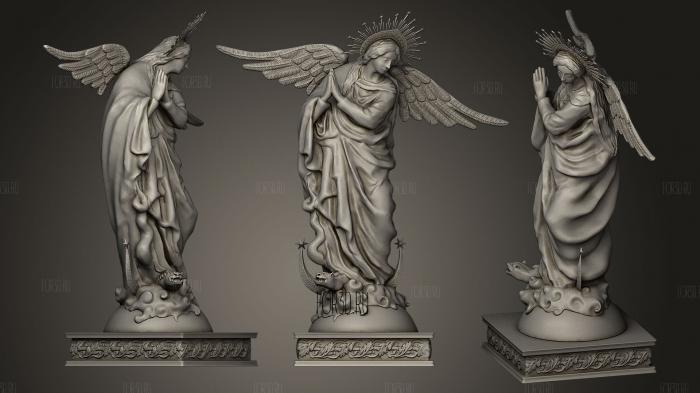Virgin Mary Inmaculate stl model for CNC