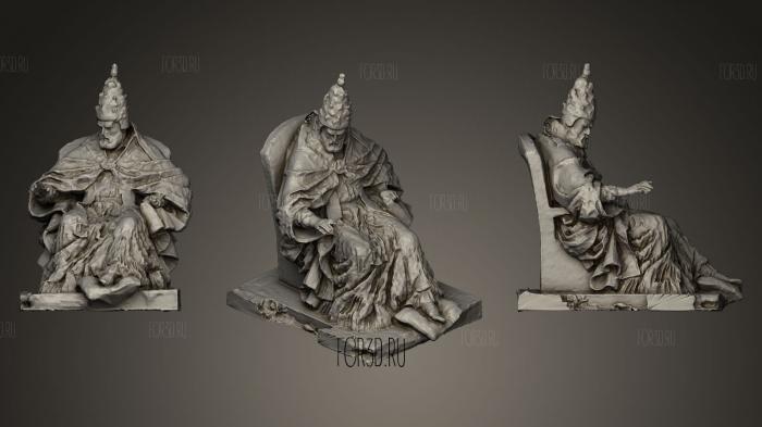 Escultura bronce Papa Luna 3d stl модель для ЧПУ