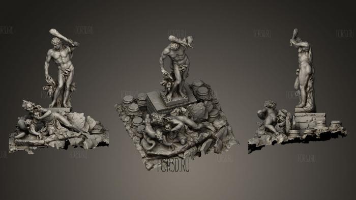 Hercules Fights the Forces of Evil stl model for CNC