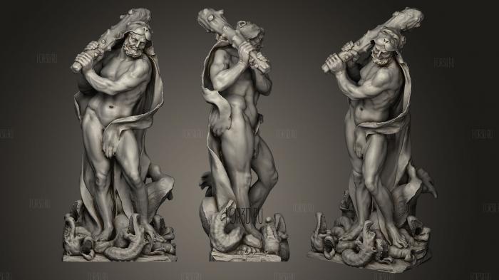 Hercules slaying the Lernean hydra stl model for CNC
