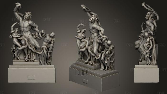 Laocoon and His Sons stl model for CNC