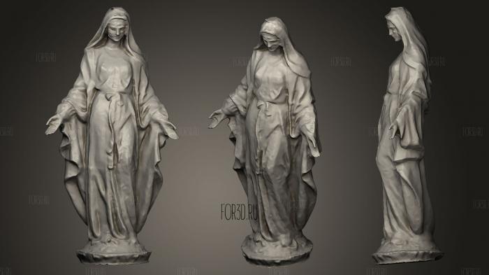 Our Lady of Grace statue Virgin Mary stl model for CNC