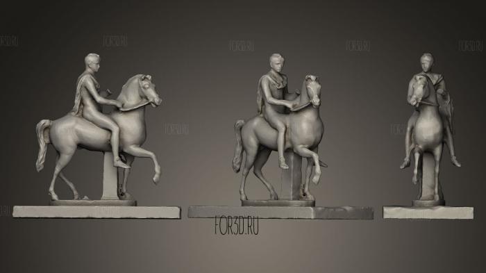 Roman Man on Horseback stl model for CNC