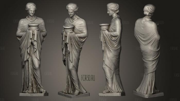 Standing Isis priest stl model for CNC