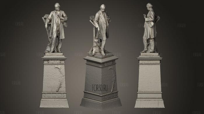 Statue de Henri Vieuxtemps stl model for CNC