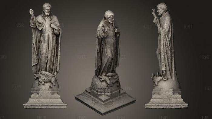 Statue de Saint Franois Xavier stl model for CNC