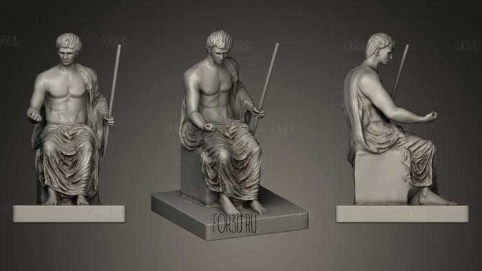 Statue Of Augustus As Jupiter Haris stl model for CNC