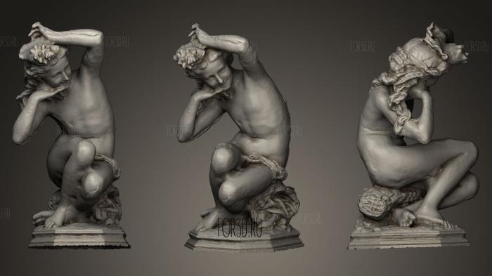 The girl with the Conch Shell 3d stl модель для ЧПУ
