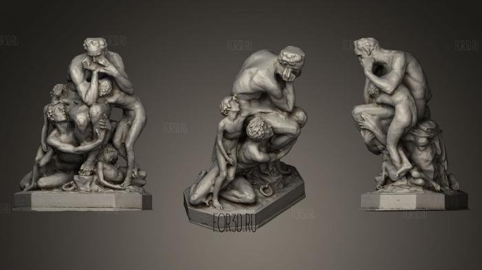 Ugolino and his sons stl model for CNC