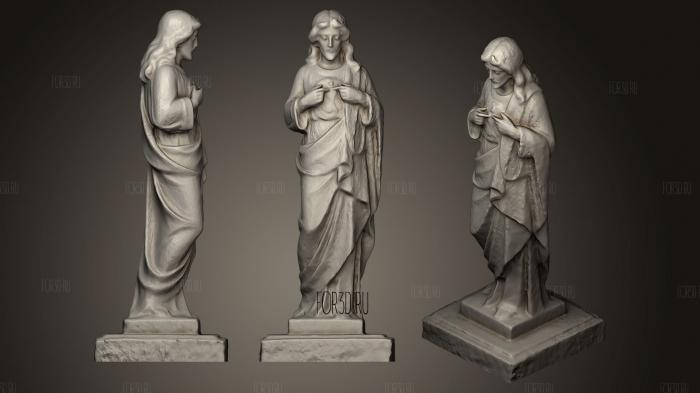 Jesus Christ Statue Gravestone stl model for CNC