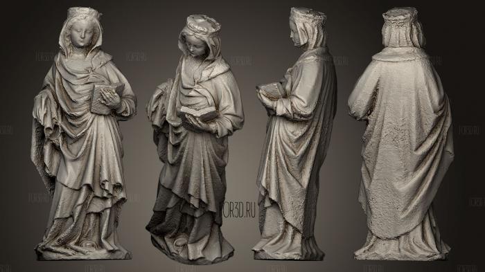 Martyred Female Saint 14th Century stl model for CNC
