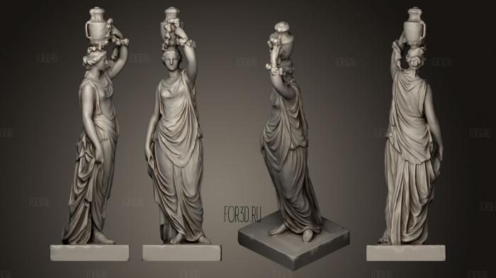 Nymph statue collection stl model for CNC