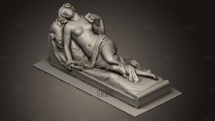 Siesta Statue Louvre Museum Paris stl model for CNC
