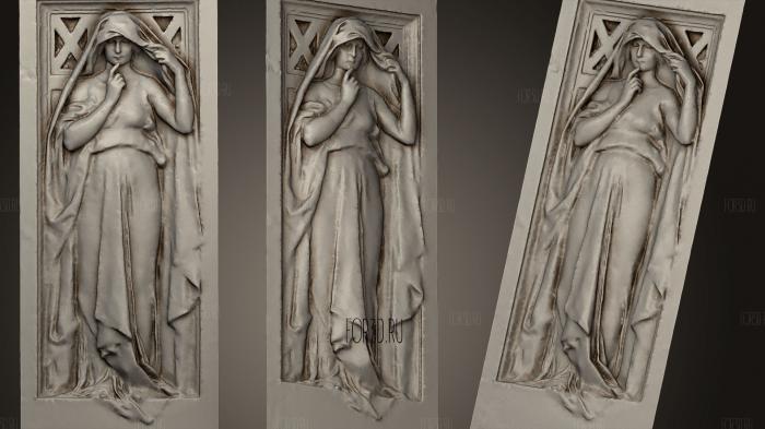 A tombs door Pre Lachaise Cemetery stl model for CNC