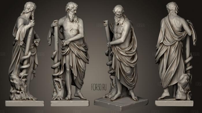 Aesculapius statue collection stl model for CNC