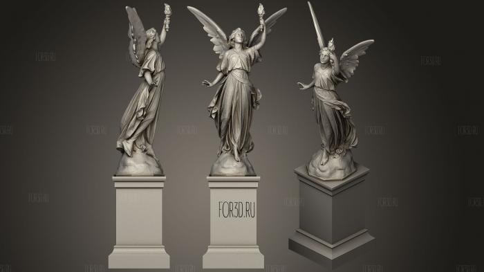 Angel Statue With Fire stl model for CNC
