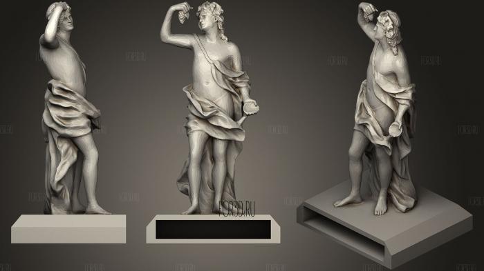 Dionysus Statue With A Secret Container stl model for CNC