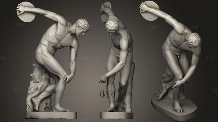 Discobolus (The Discus Thrower) stl model for CNC