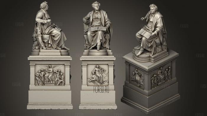 Franz Schubert (Statue With Hidden Storage) stl model for CNC