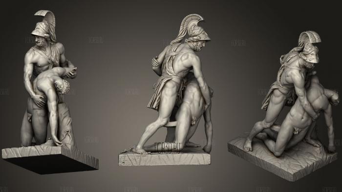 Menelaus and Patroclus stl model for CNC