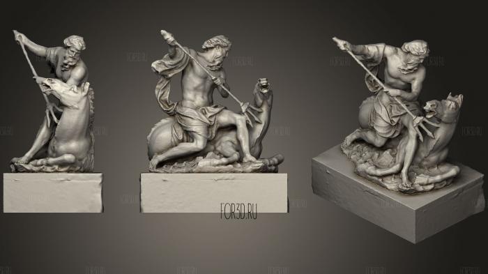 Neptune Sculpture (Greek Statue) stl model for CNC