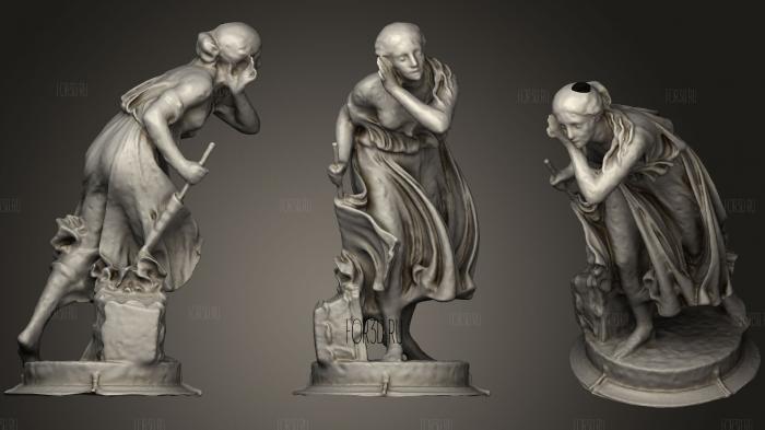 Nydia the Blind Flower Girl of Pompeii stl model for CNC