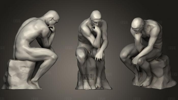Thinker by Rodin stl model for CNC