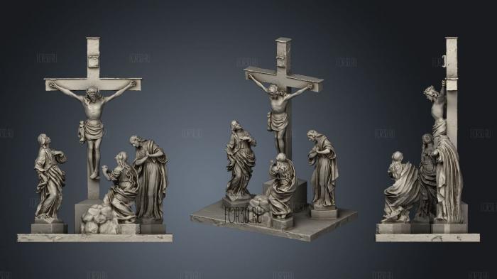 Crucifixion stl model for CNC