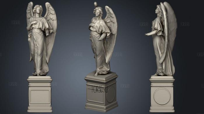 Damaged Angel Statue stl model for CNC