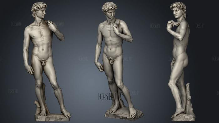 David Michelangelo Galleria dell Accademia Florence Italy 2 stl model for CNC