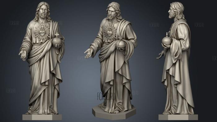 Jesus Christ statue stl model for CNC