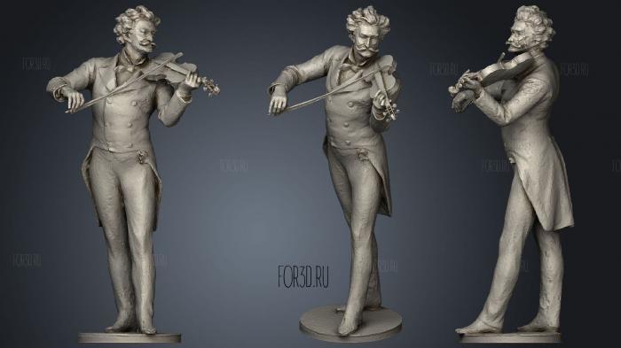Johann Strauss Statue 3d stl модель для ЧПУ