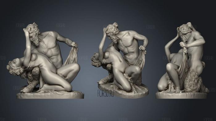 Satyre et bacchante James Pradier Louvre Paris France stl model for CNC