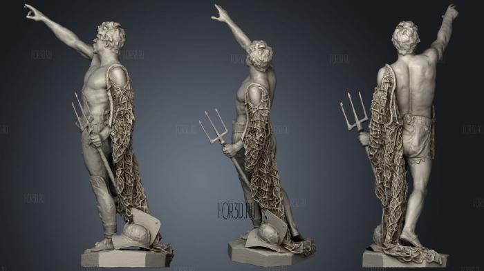Sculpture of a Roman gladiator stl model for CNC