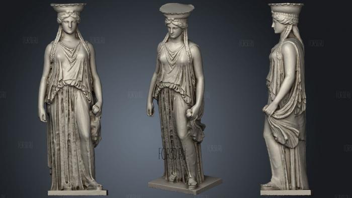 Standing woman stl model for CNC