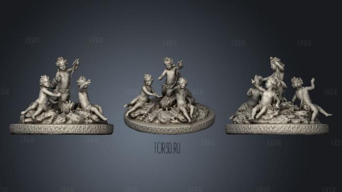Statue Aux Enfants dits de Versailles stl model for CNC