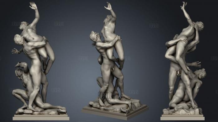 Abduction of a Sabine Woman Loggia dei Lanzi Florence Italy stl model for CNC