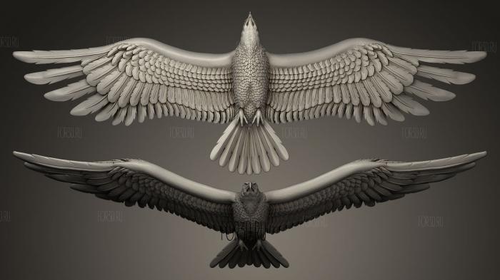 Орел с расправленными крыльями 3d stl модель для ЧПУ